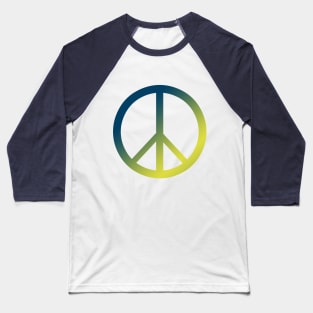 Peace symbol in ukrainian colors Baseball T-Shirt